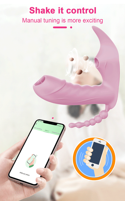 Bluetooth APP-Controlled 3-in-1 Dildo & Clit Sucker