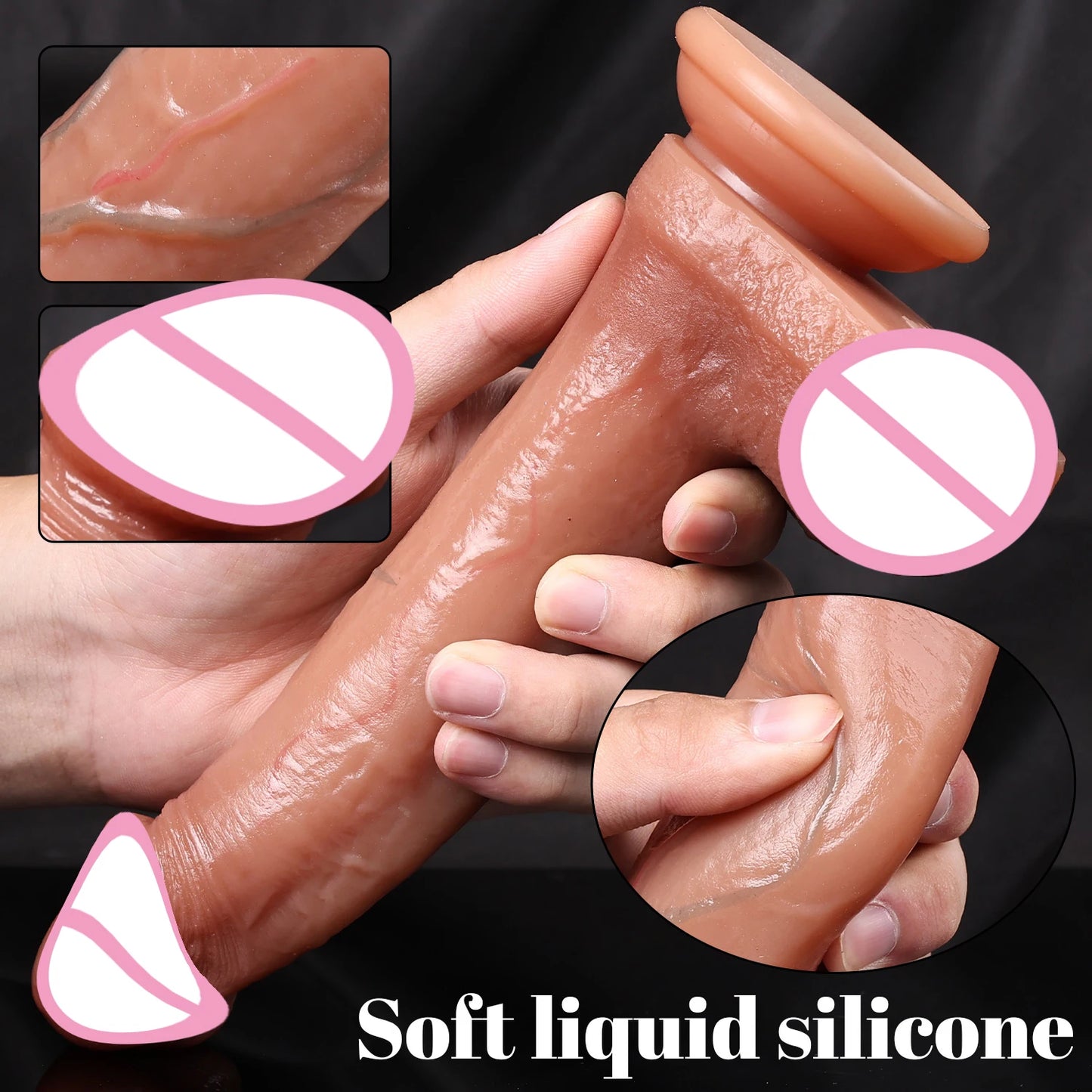 Huge Wireless Heating Realistic Dildo for G-Spot