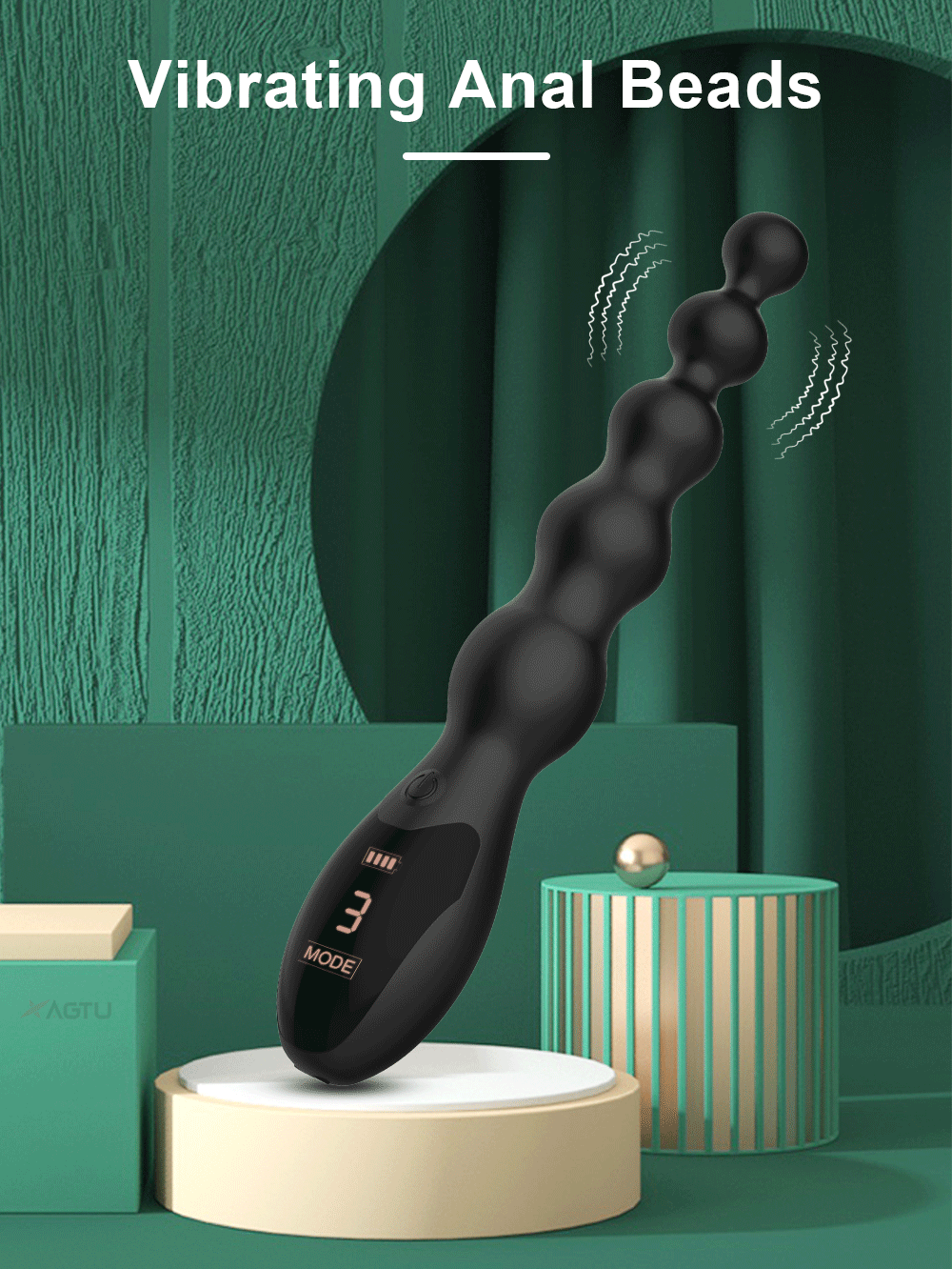 Anal Beads & Butt Plug with LED Screen for G-Spot Stimulation