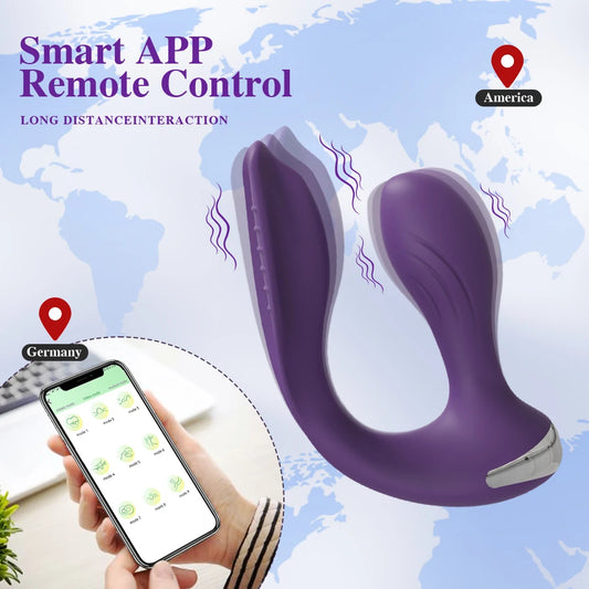 APP-Controlled Dual-Ended Panty Vibrator for Clit & Anal
