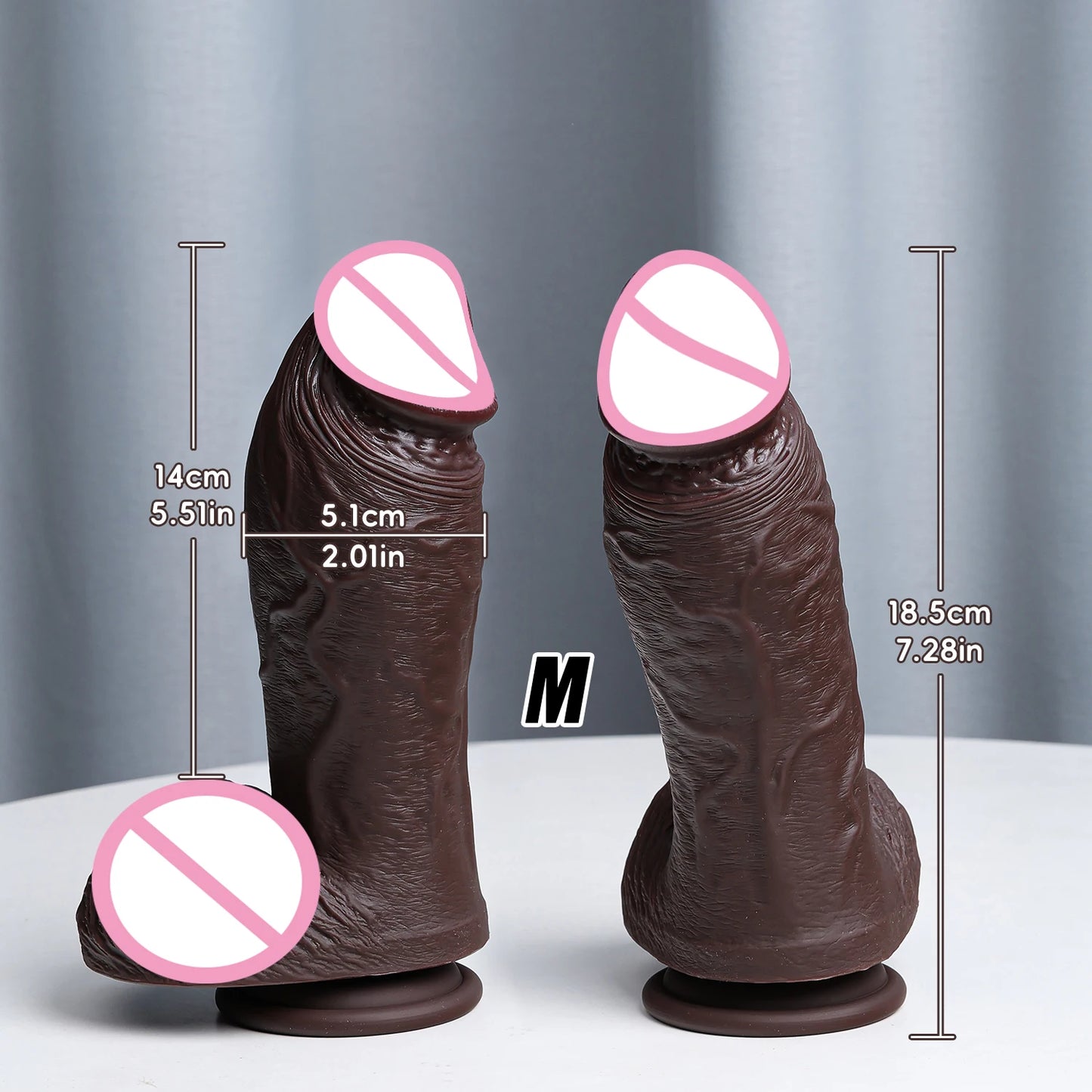 Huge Veined Realistic Dildo with Suction Cup