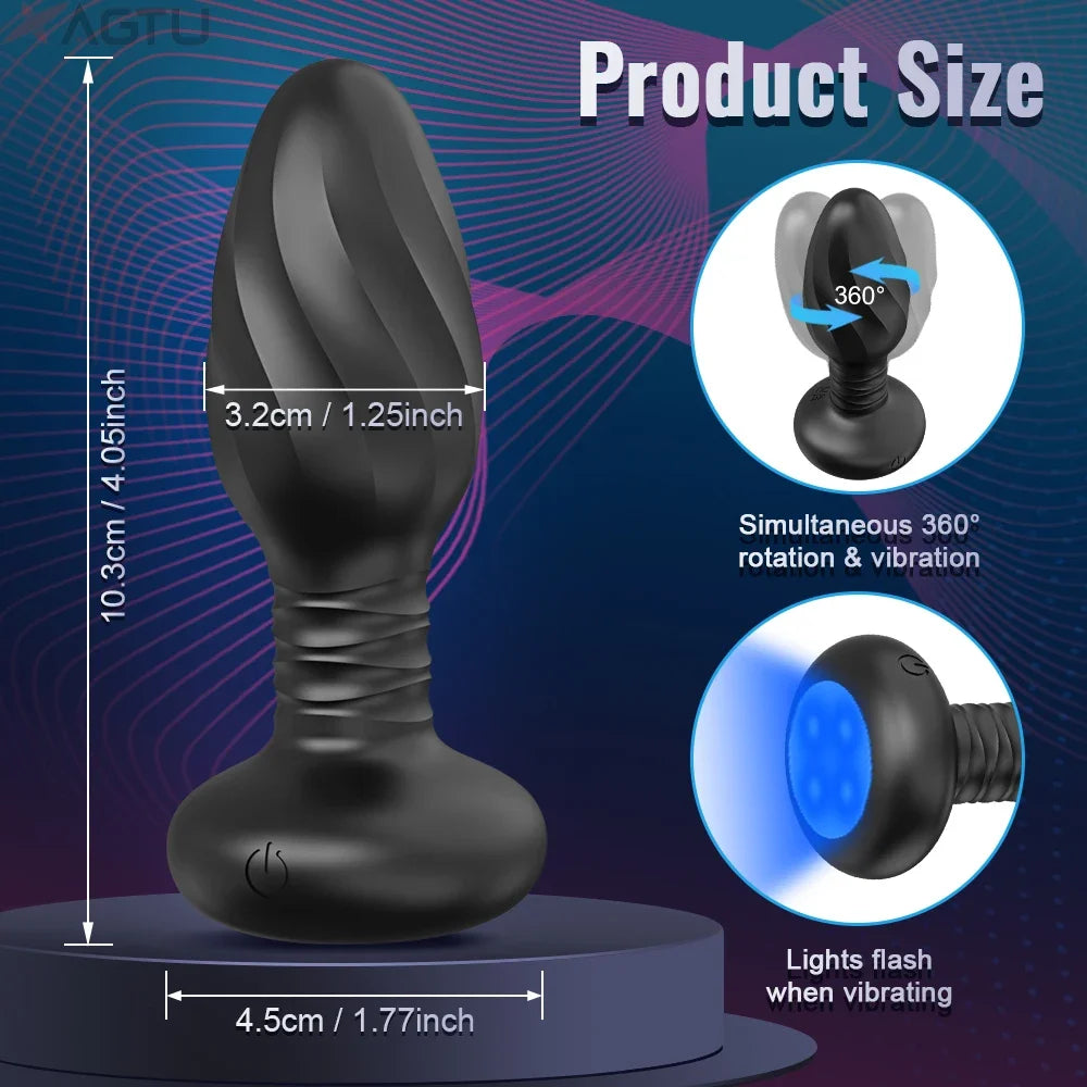 360° Rotation APP Control LED Butt Plug & Prostate Massager