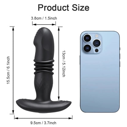 APP Controlled Thrusting Butt Plug & Telescopic Prostate Massager