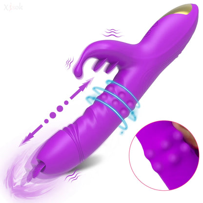 Fast Orgasm Vibrator Dildo with Licking Heating & Clit Suction