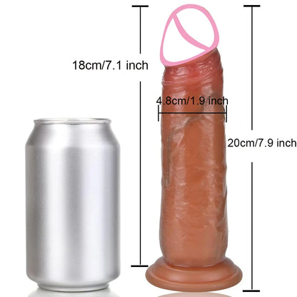 Sliding Foreskin Dildo - Big Realistic Cock for Anal & Solo Play