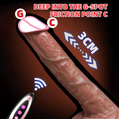 4 in 1 Huge Heating Swing Dildo with Remote Control