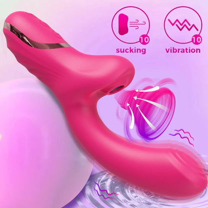 G-Spot Clit Sucker Vibrator with Nipple Stimulator