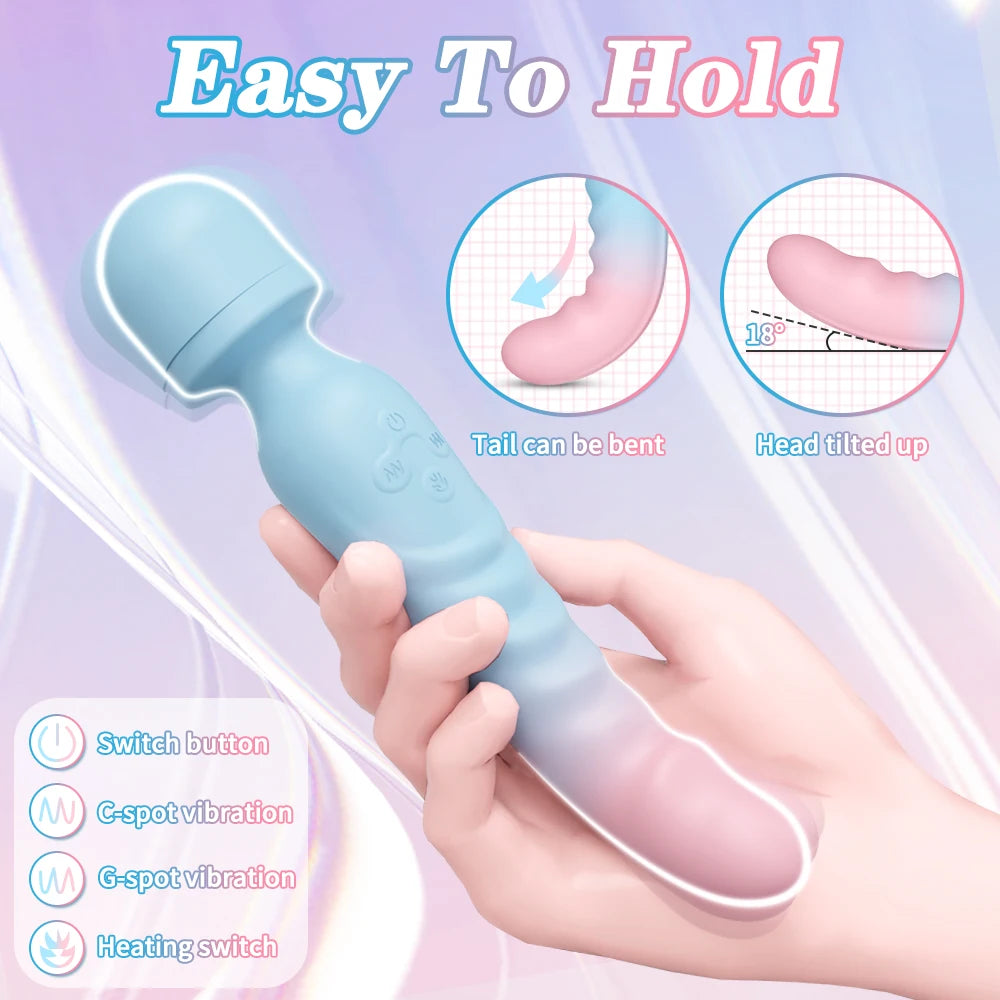 2-in-1 AV Wand for Nipple G-Spot & Clitoral Stimulation