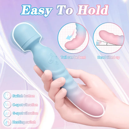 2-in-1 AV Wand for Nipple G-Spot & Clitoral Stimulation
