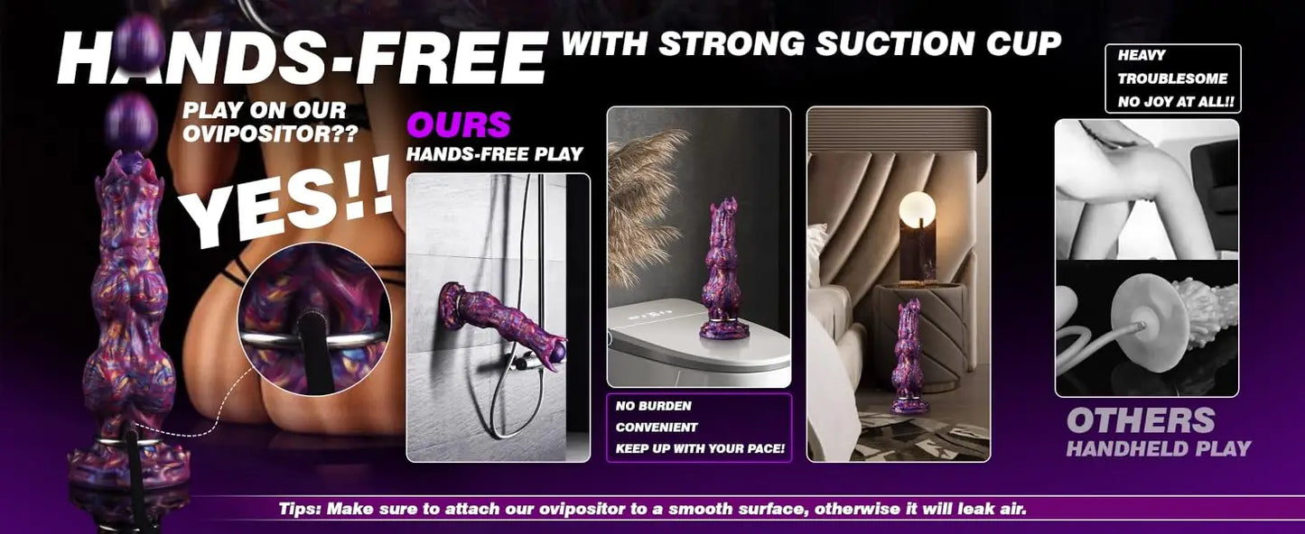 Inflatable Ovipositor Dildo - Egg-Laying Fantasy Toy for Vaginal & Anal Play