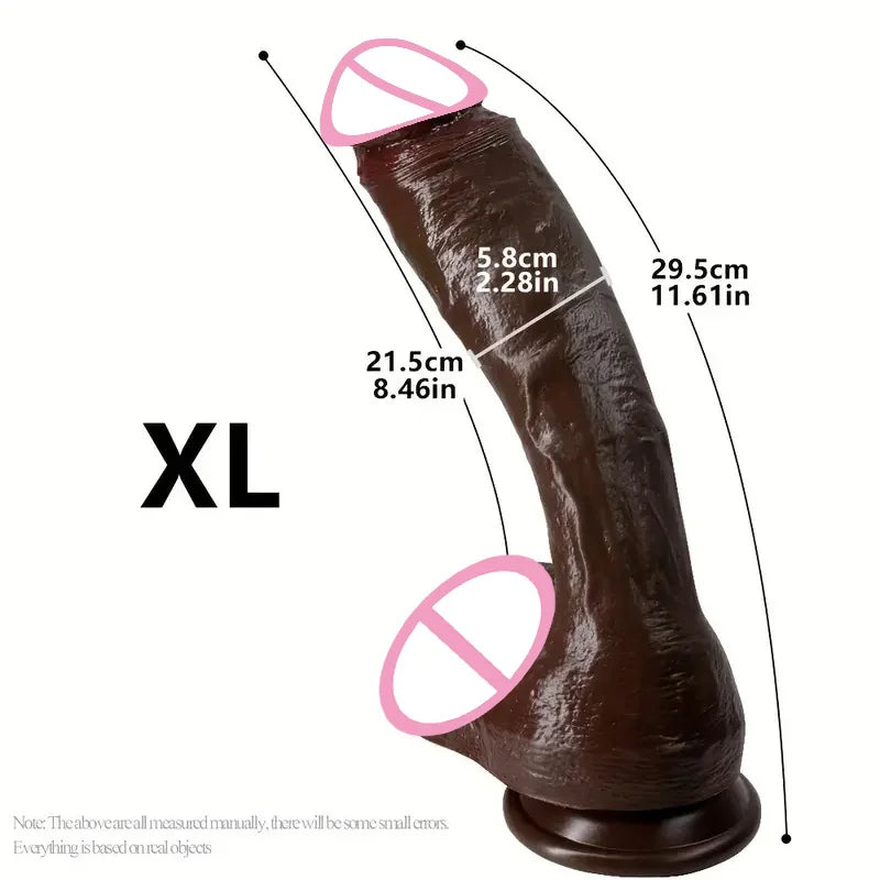 Long Realistic Huge Dildo with Butt Plug