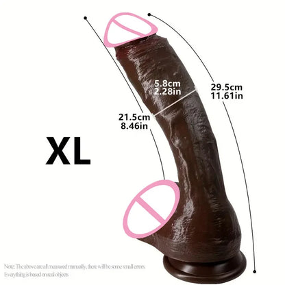 Long Realistic Huge Dildo with Butt Plug