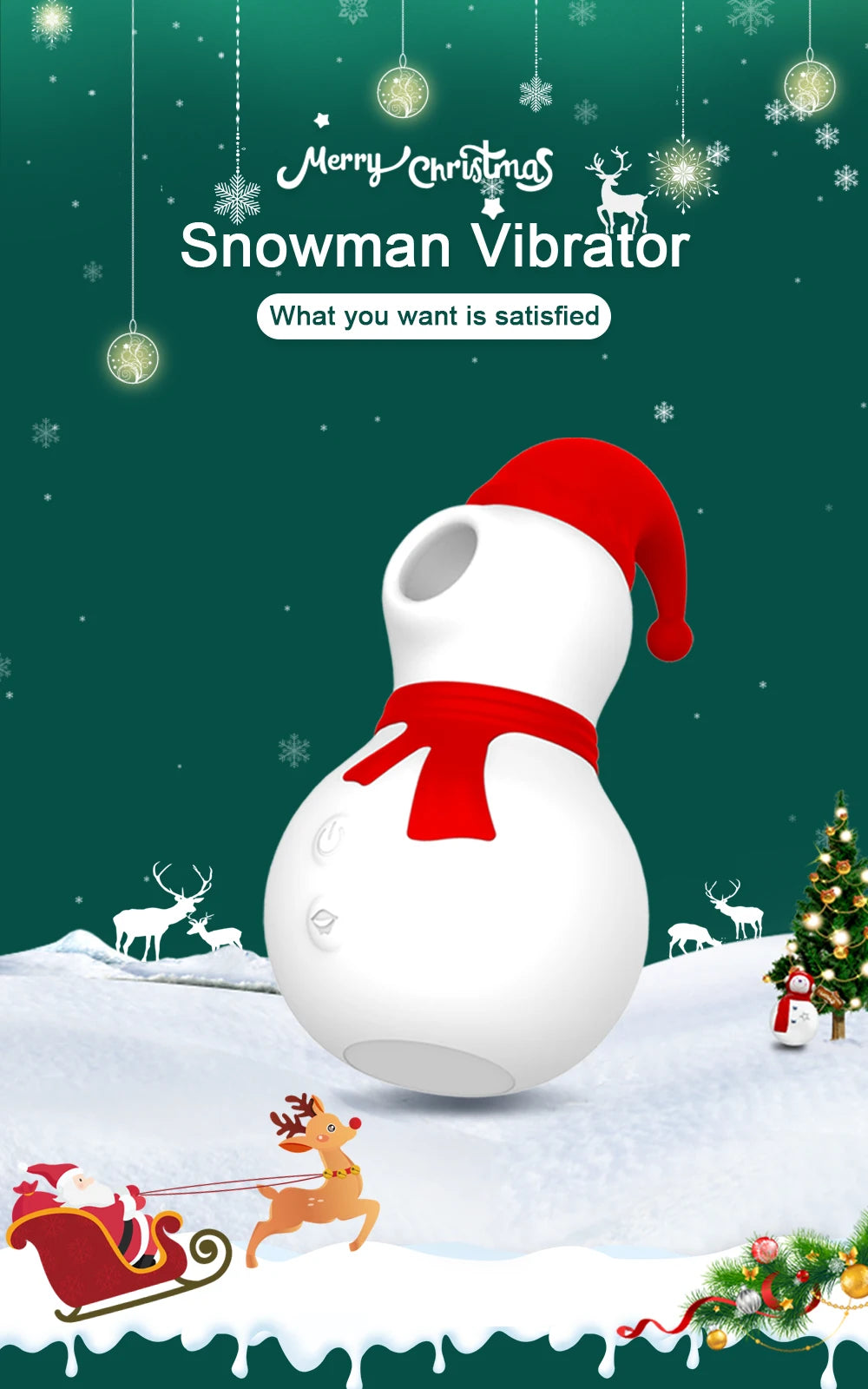 Clit Sucker Vibrator for Women with Nipple Stimulator & Suction