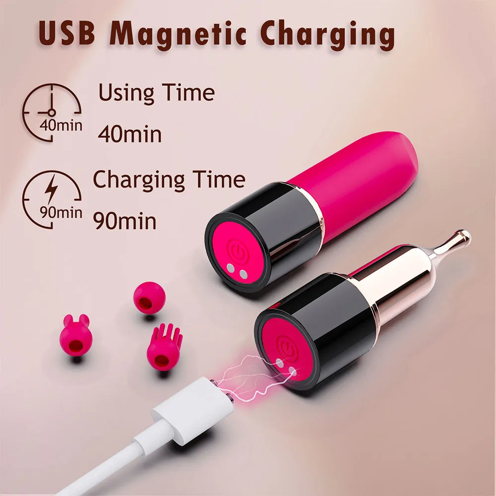 Lipstick Mini Bullet Vibrator for Clit and Nipple Stimulation