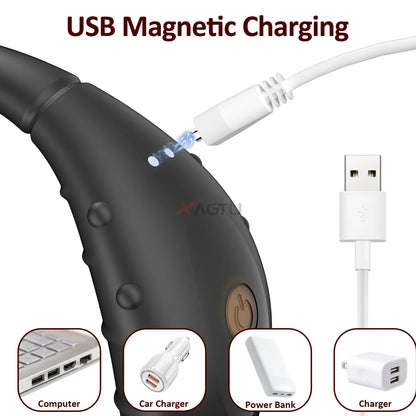 APP Control Cock Ring & Vibrating Butt Plug Prostate Massager Combo