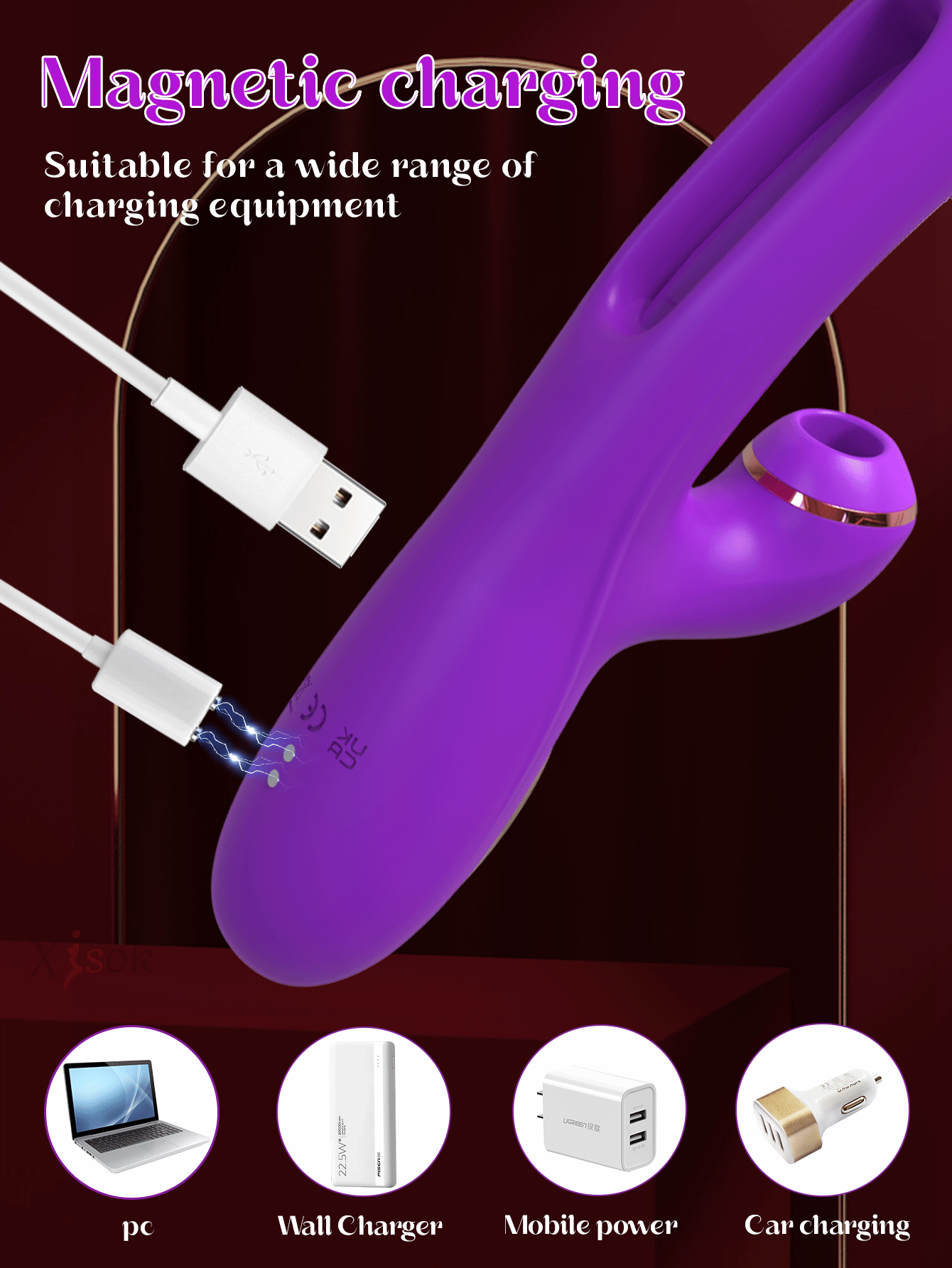 Tapping Flapping Clit Sucker with G-Spot Vibrator