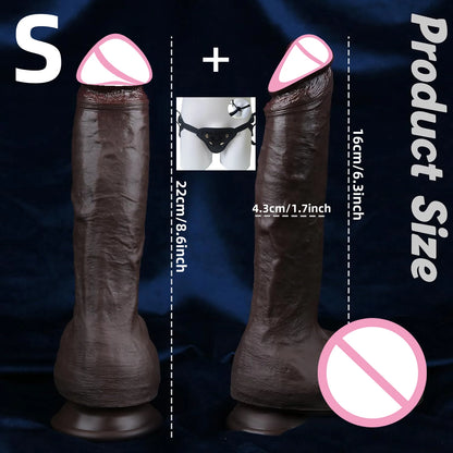 Realistic Skin-Feel Huge Soft Dildo for Strapon