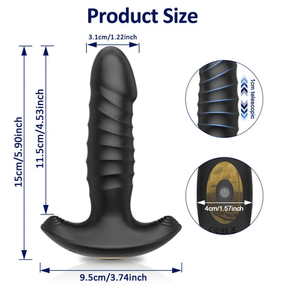 APP Controlled Thrusting Butt Plug & Telescopic Prostate Massager