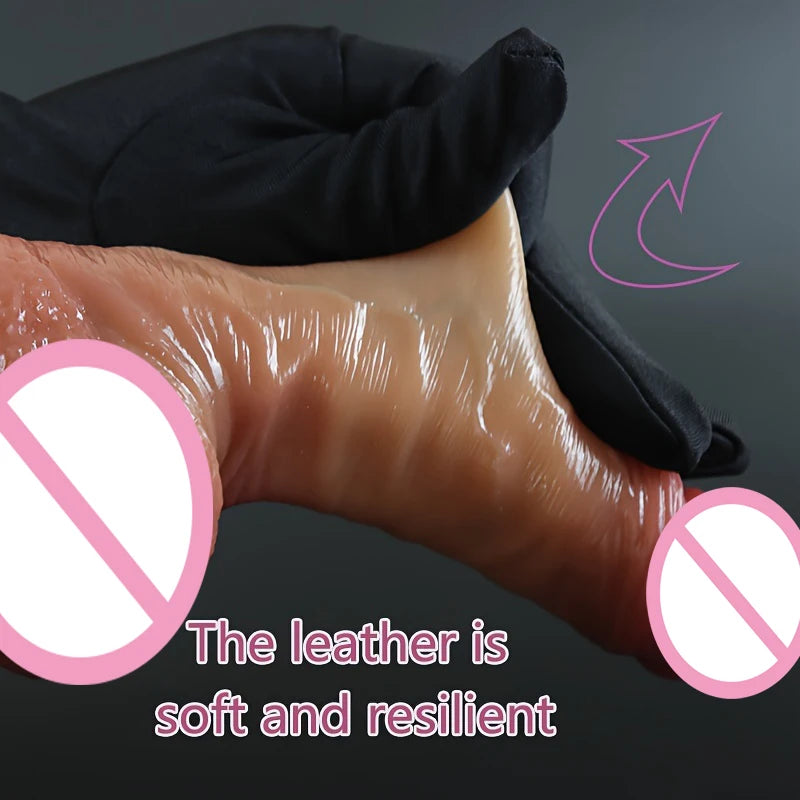 Sliding Foreskin Dildo - Big Realistic Cock for Anal & Solo Play