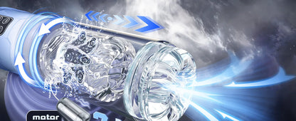 Telescopic Automatic Male Masturbator with Blowjob Suction & Vacuum Pump