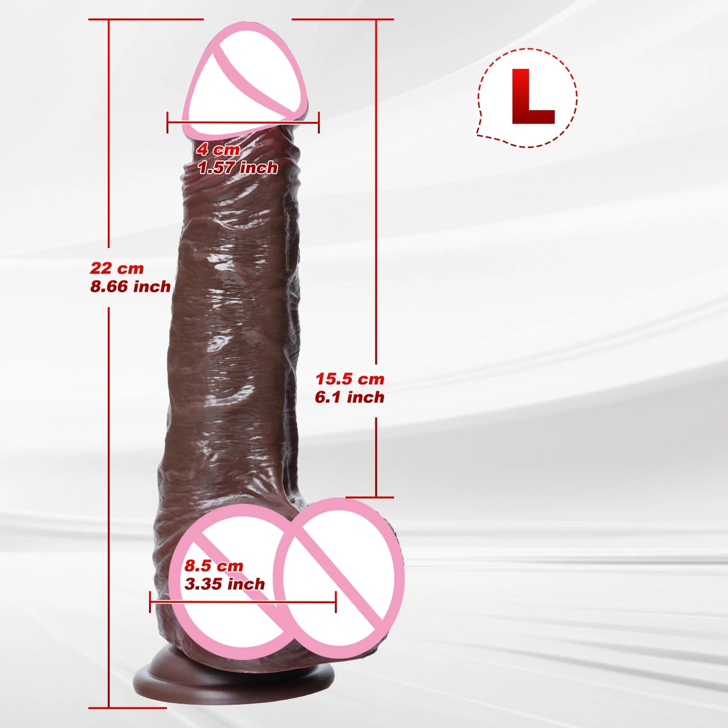Large Silicone Foreskin Dildo - Designed for G-Spot, Vaginal & Anal Stimulation