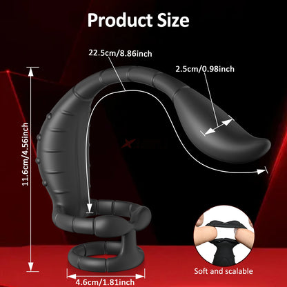 APP Control Cock Ring & Vibrating Butt Plug Prostate Massager Combo