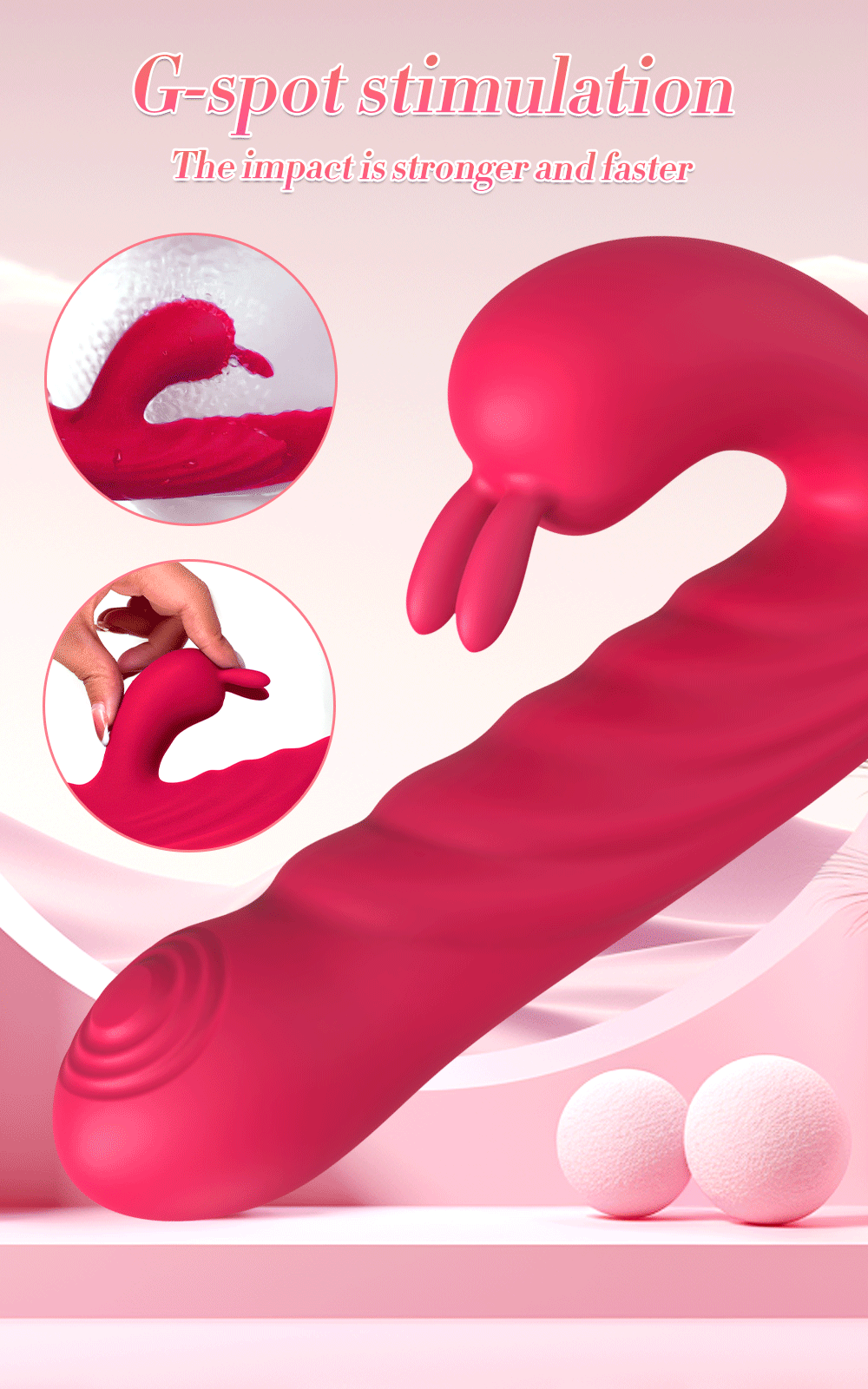 Thrusting Rabbit Vibrator for Women with G-Spot & Clitoral Stimulation
