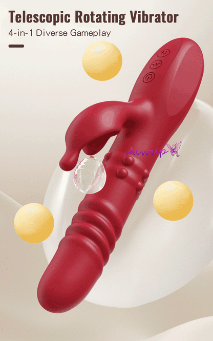 Rotating Rabbit Vibrator for G-Spot and Clitoral Stimulation