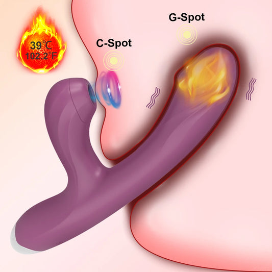 Heating Clitoral Sucker with G-Spot Vibration & Suction