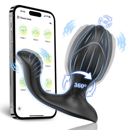 APP Control Prostate Massager with Rotation & Vibration