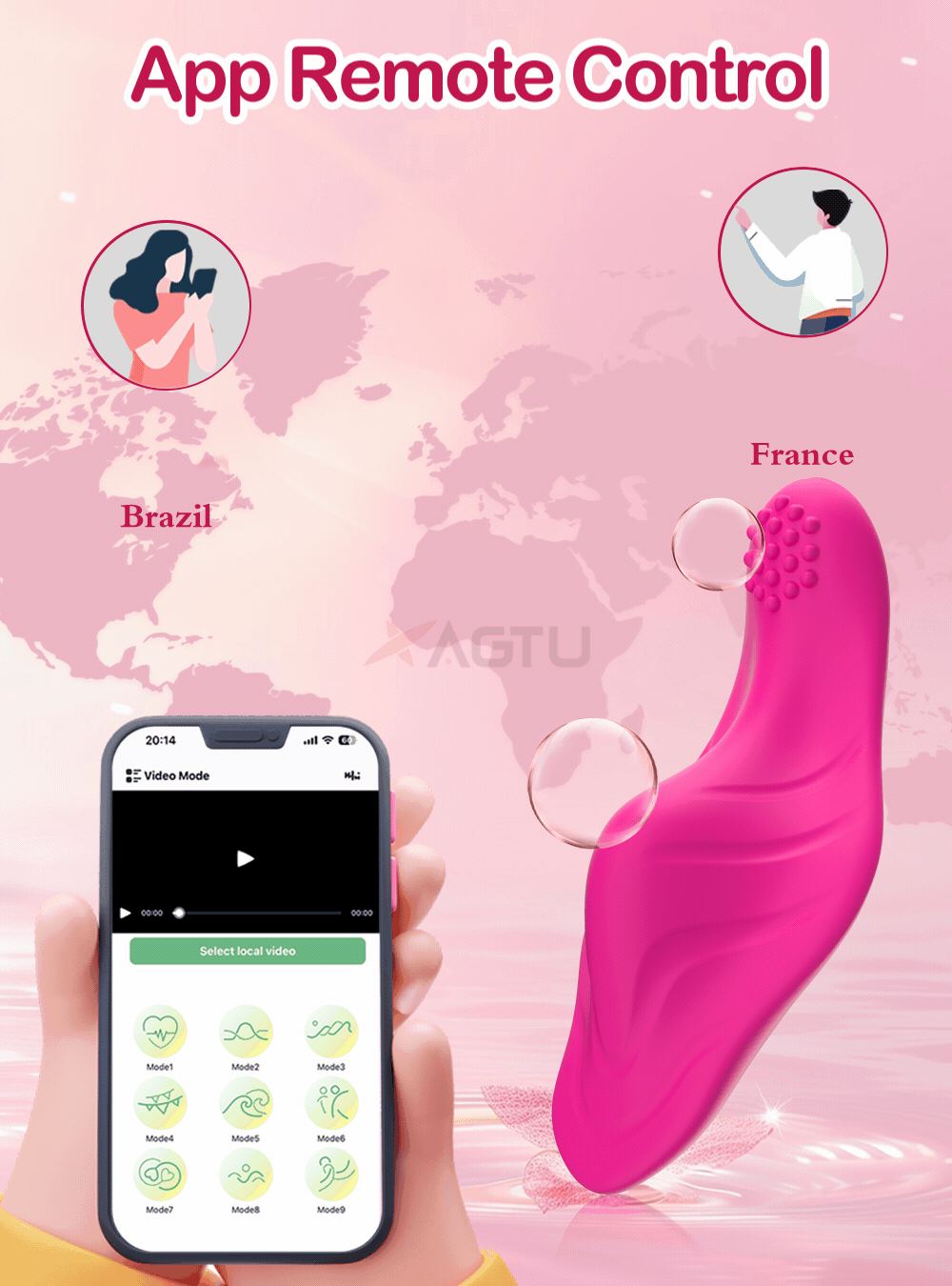 APP-Controlled Clit & Nipple Panty Vibrator for Couples