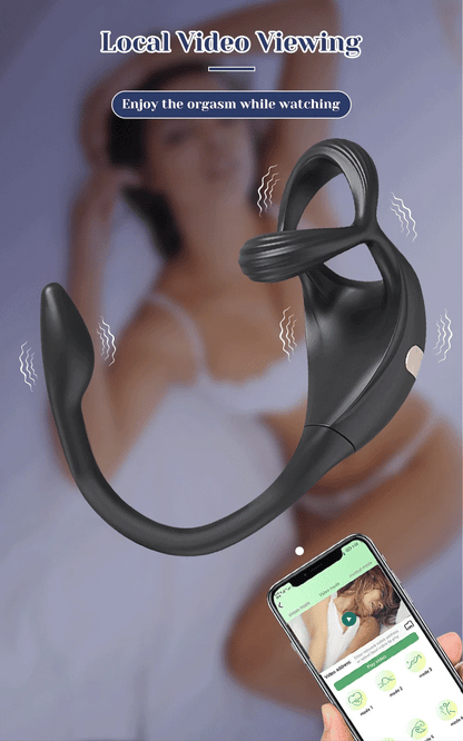 APP Control Beginner Prostate Massager & Vibrating Butt Plug Cock Ring