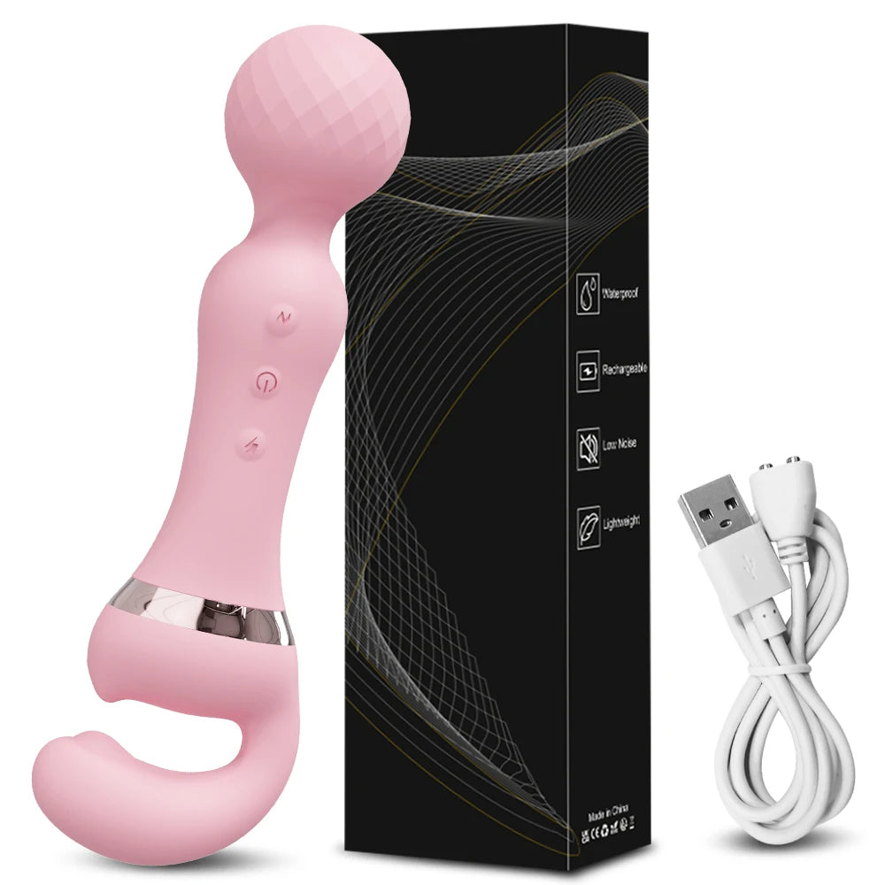 3-in-1 Wand for G-Spot Clitoral & Nipple Stimulation