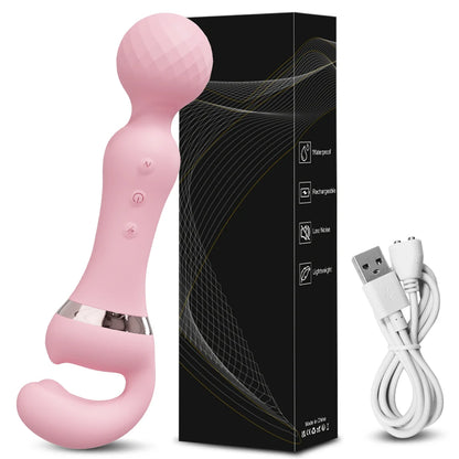 3-in-1 Wand for G-Spot Clitoral & Nipple Stimulation