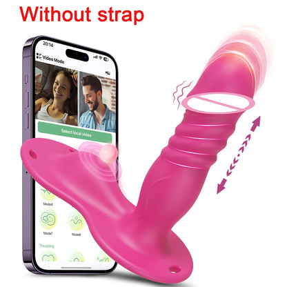 APP-Controlled Grinding Strap-On for G-Spot & Clit