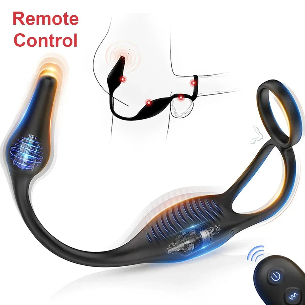 APP Control Beginner Prostate Massager & Vibrating Butt Plug Cock Ring