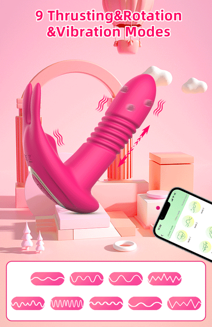 APP Control Thrusting Dildo: Rotating Telescopic G-Spot Massager