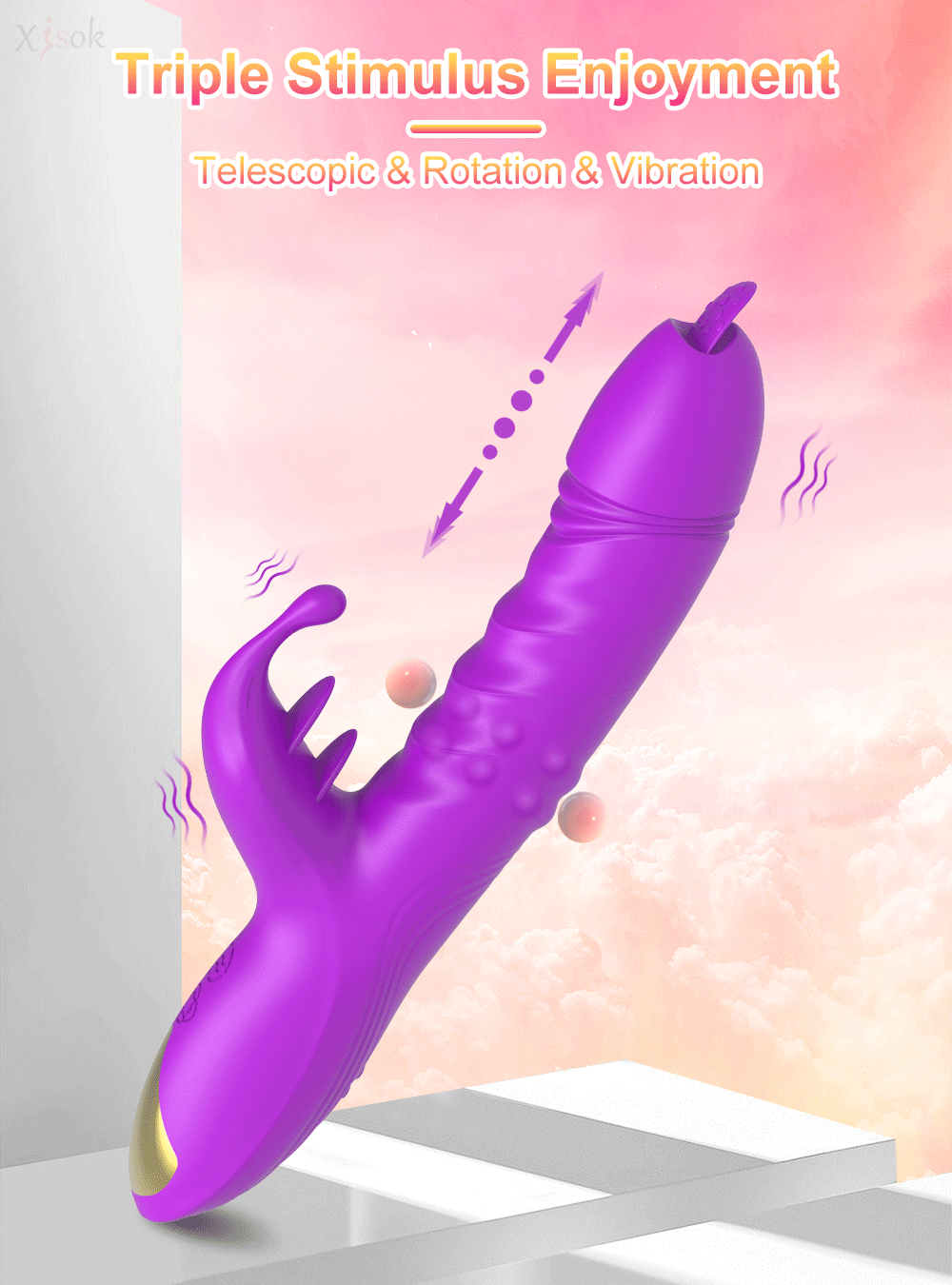 Fast Orgasm Vibrator Dildo with Licking Heating & Clit Suction