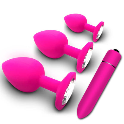 4pcs Soft Silicone Anal Plug Mini Erotic Butt Plug for Anal Toy Beginner Prostate Massager Sex Toy for Men Women Gay Couples