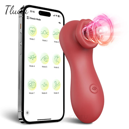 App-Controlled Clitoral Sucker with Vibration & Nipple Stimulation