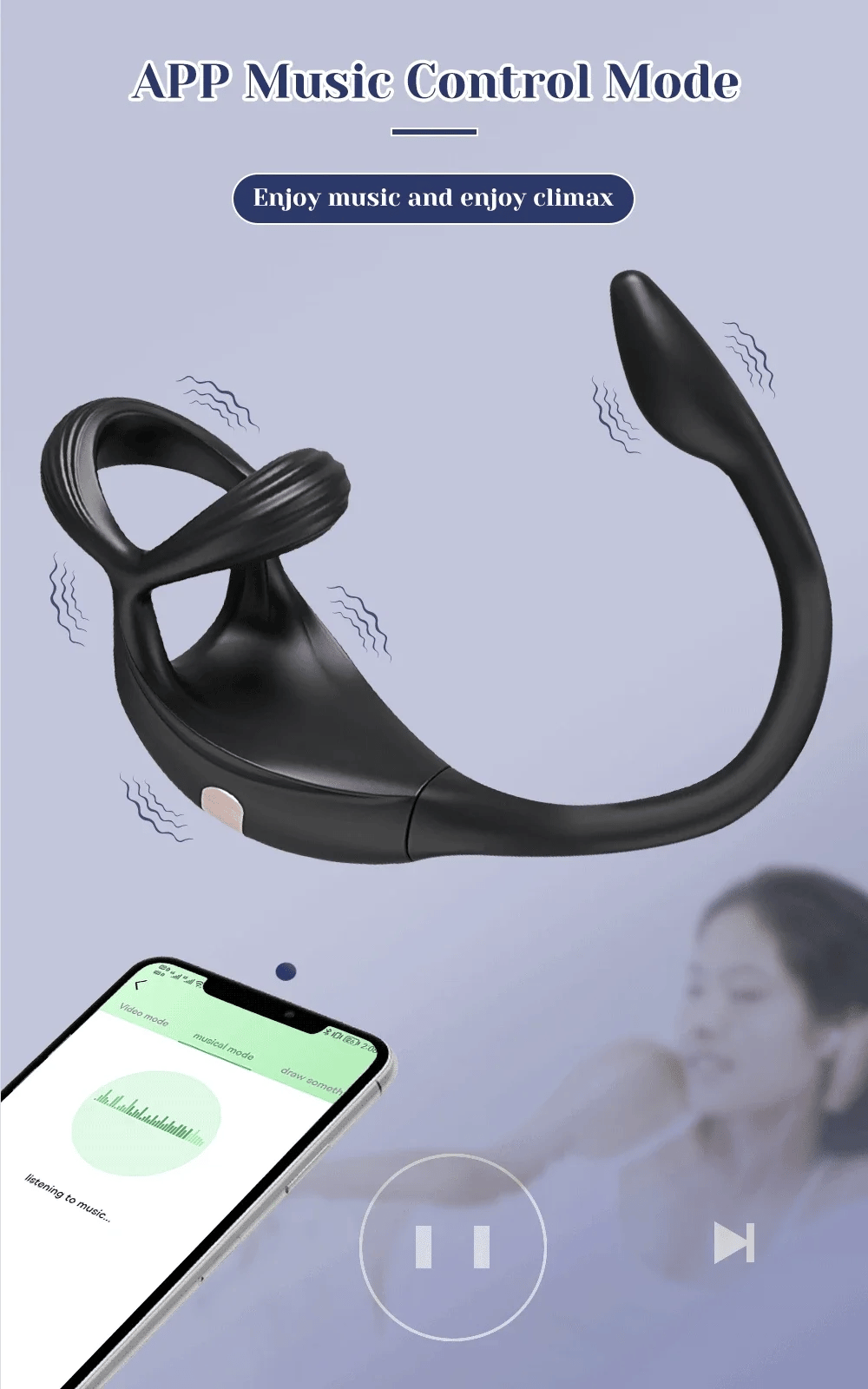 APP Control Beginner Prostate Massager & Vibrating Butt Plug Cock Ring