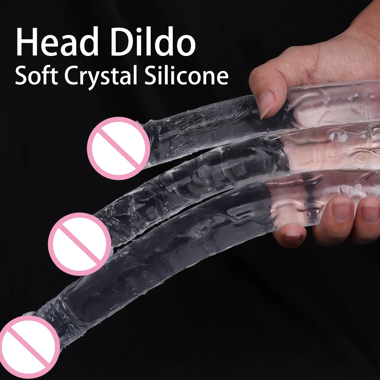 U-Shape Double Head Silicone Dildo for Couples