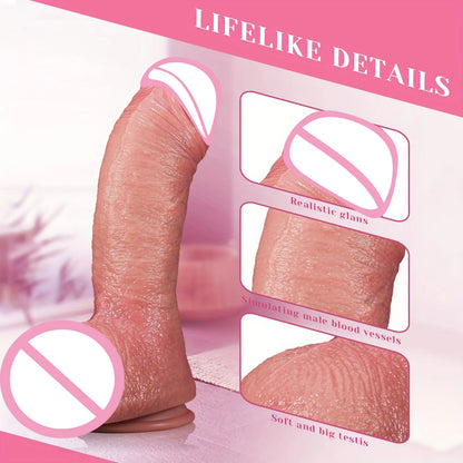 Skin-Feel Realistic Huge Dildo with Suction Cup