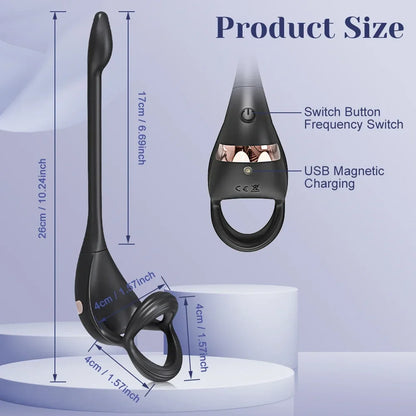 APP Control Beginner Prostate Massager & Vibrating Butt Plug Cock Ring