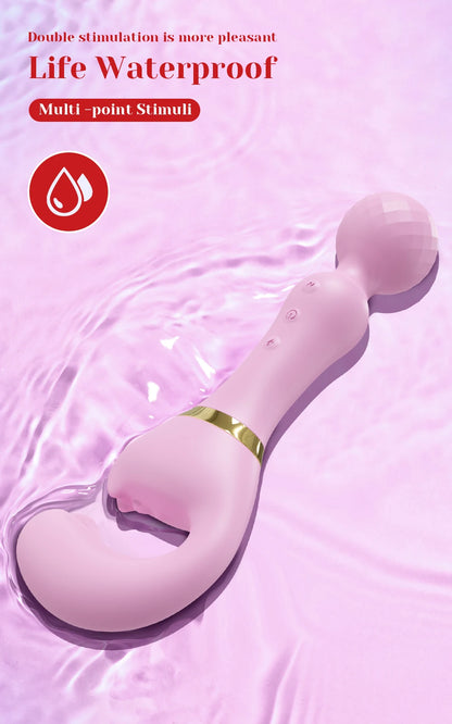 3-in-1 Wand for G-Spot Clitoral & Nipple Stimulation