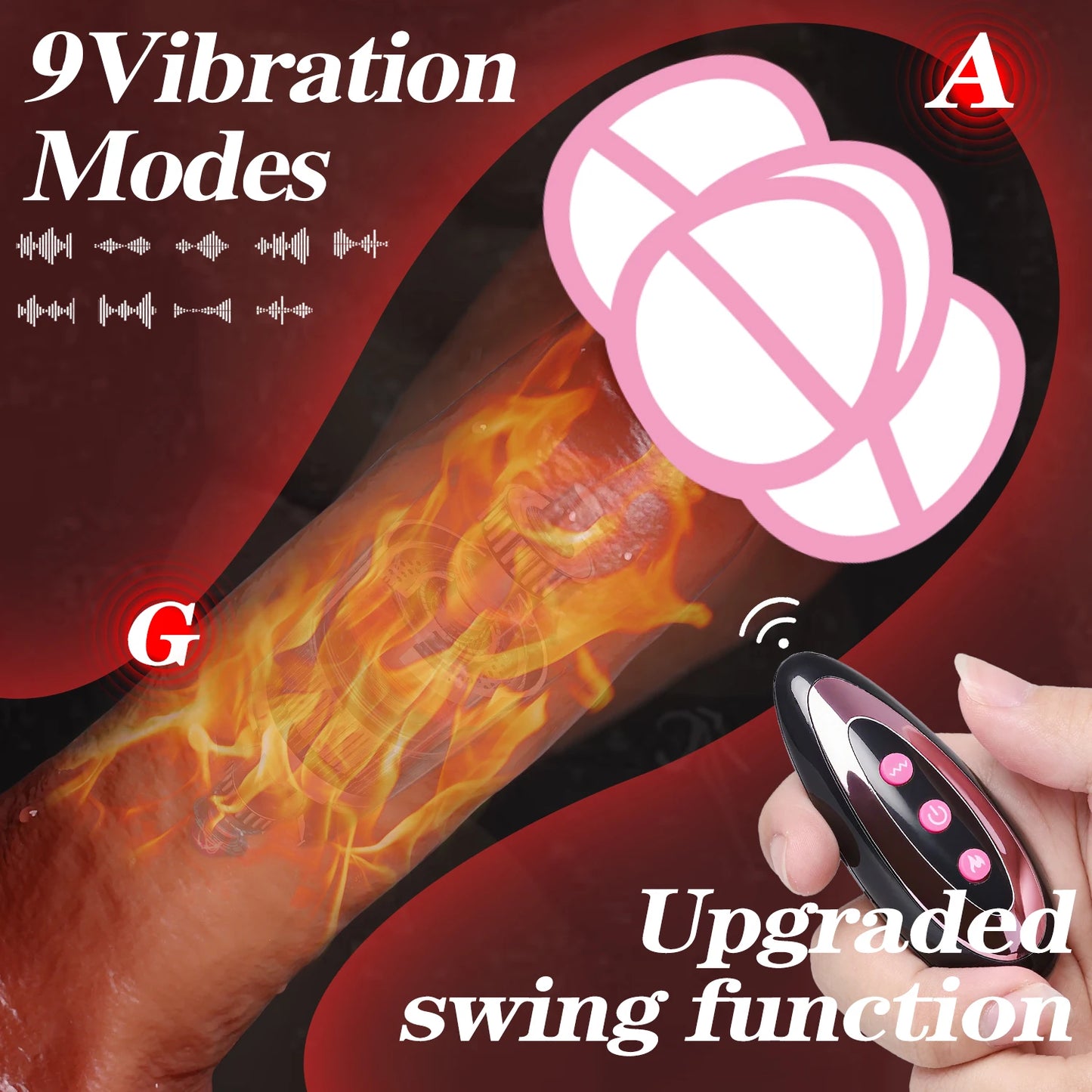 Big Heating Thrusting Dildo for G-Spot & Anal