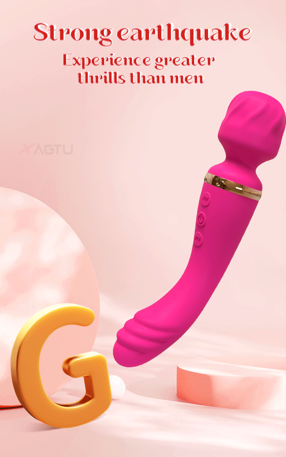2-in-1 Wand for G-Spot Clitoral & Nipple Stimulation