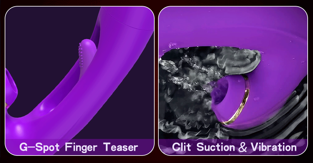 Tapping Flapping Clit Sucker with G-Spot Vibrator