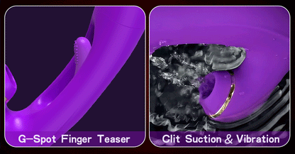 Tapping Flapping Clit Sucker with G-Spot Vibrator