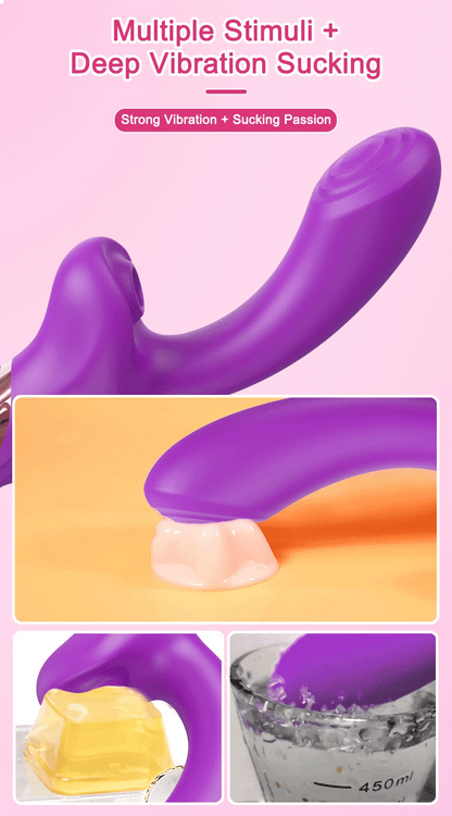 G-Spot Clit Sucker Vibrator with Nipple Stimulator